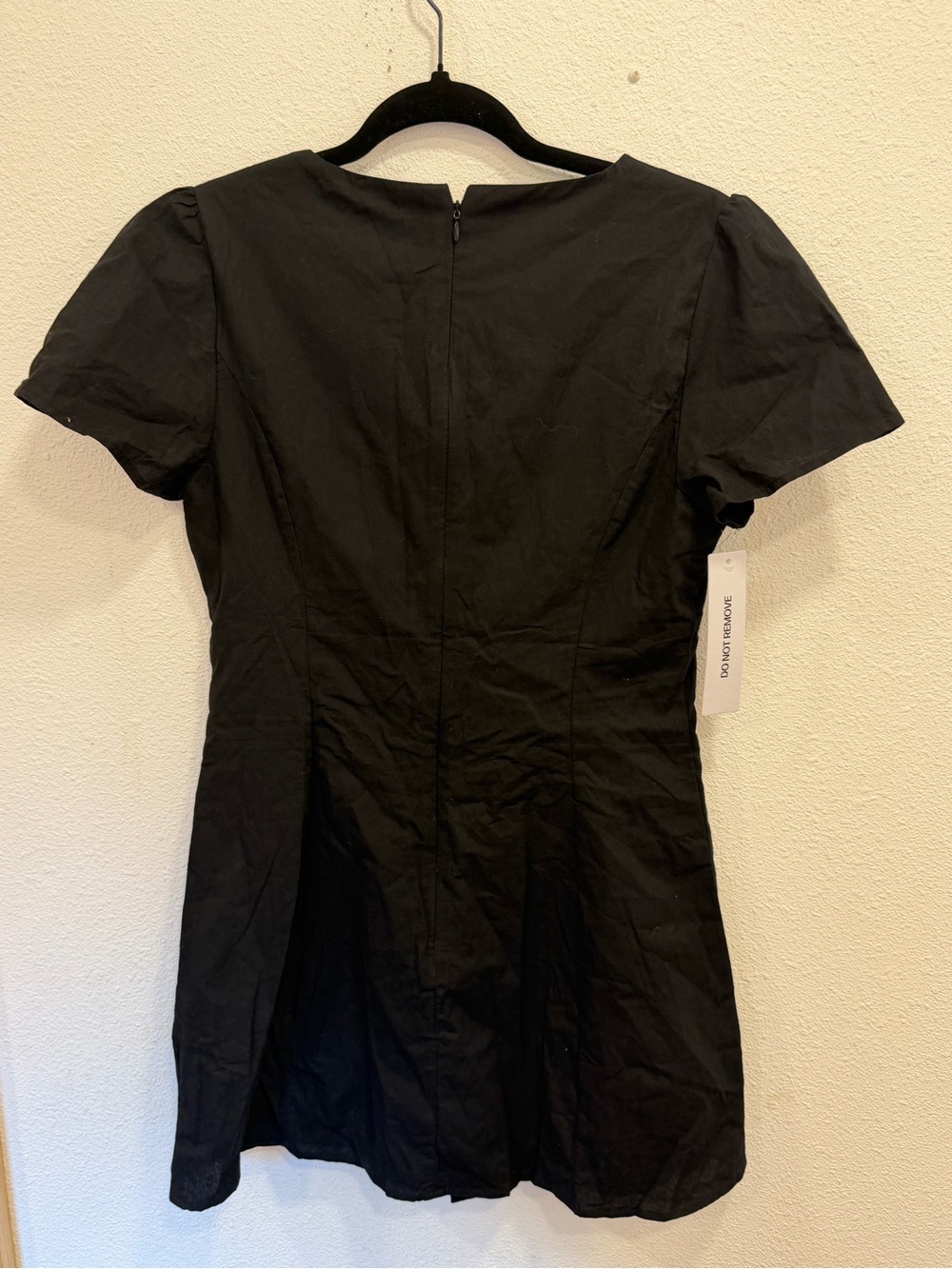 Princess Polly Black V-Neck Button Mini Dress - Picture 5 of 5